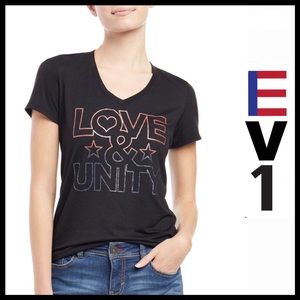 EV1 Ellen DeGeneres Love & Unity Graphic Tee NWT